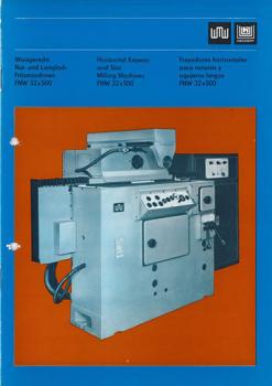 Waagerecht Nut- und Langlochfräsmaschine AUERBACH WMW Fritz Heckert FNW 32x500 und 32x800 Bedienanleitung als Download
