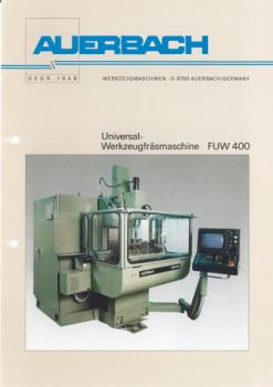 Bedienanleitung Universal-Konsol-Fräsmaschine AUERBACH FUW 400 als Download
