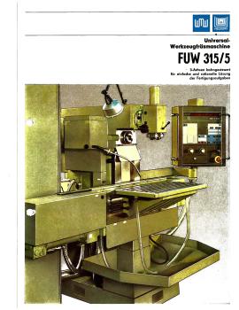 Universal-Konsol-Fräsmaschine AUERBACH WMW Fritz Heckert FUW 315/5 NC mit CNC-H Bedienanleitung als Download