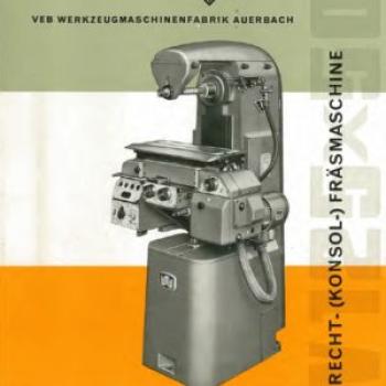 Bedienanleitung Waagerecht (Konsol) Fräsmaschine AUERBACH FW 125x500 als Download